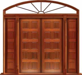 10 panel: single door + sidelight on right