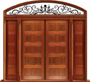 10 panel: single door + sidelight on right