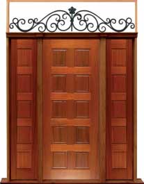 10 panel: single door + sidelight on right