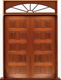10 panel: single door + sidelight on right