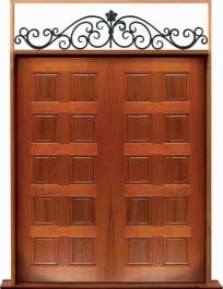 10 panel: single door + sidelight on right