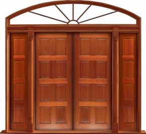 8 panel: double door + sidelight on right