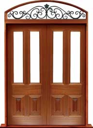 glazed cricket bat: single door + sidelight on right
