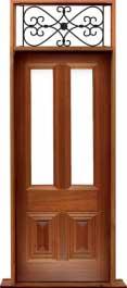 glazed cricket bat: single door + sidelight on right