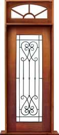 iron grille: double door +  two sidelights