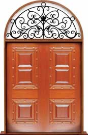 mediterranean: double door + sidelight on right