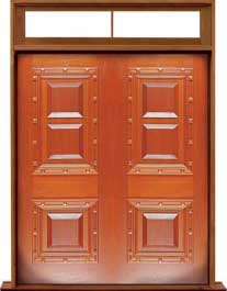 mediterranean: double door + sidelight on right