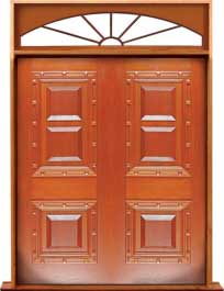 mediterranean: double door + sidelight on right