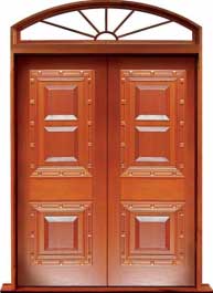 mediterranean: double door + sidelight on right