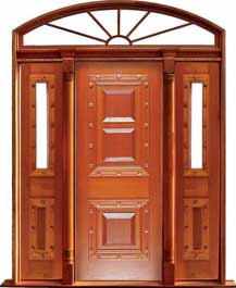 mediterranean: double door + sidelight on right