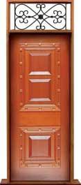 mediterranean: double door + sidelight on right