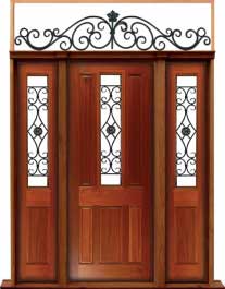 paddington with ironwork: single door + sidelight on left
